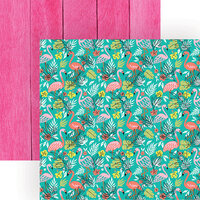 Paper House Productions - 12 x 12 Double Sided Paper - Flamingos