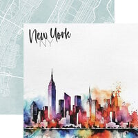 Paper House Productions - 12 x 12 Double Sided Paper - New York Skyline