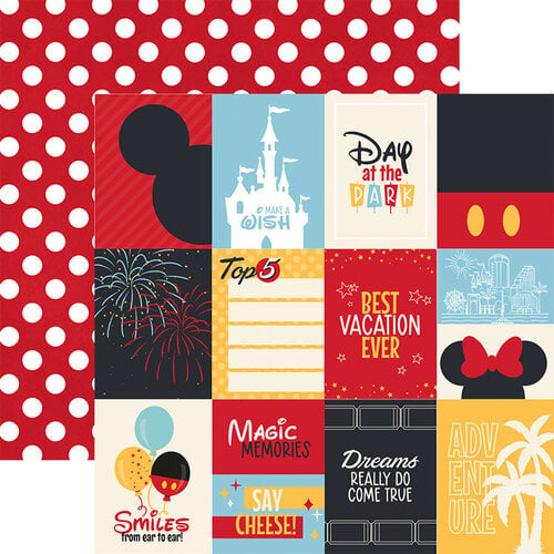 Paper House Productions - 12 x 12 Double Sided Paper - Magic Park Tags