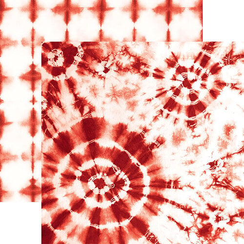 Paper House Productions - 12 x 12 Double Sided Paper - Red Watercolor Tie-Dye
