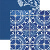 Paper House Productions - Color Ways Collection - Sapphire - 12 x 12 Double Sided Paper - Spanish Tiles