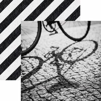 Paper House Productions - Color Ways Collection - Noir - 12 x 12 Double Sided Paper - Bicycle