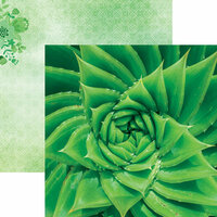 Paper House Productions - Color Ways Collection - Emerald - 12 x 12 Double Sided Paper - Aloe
