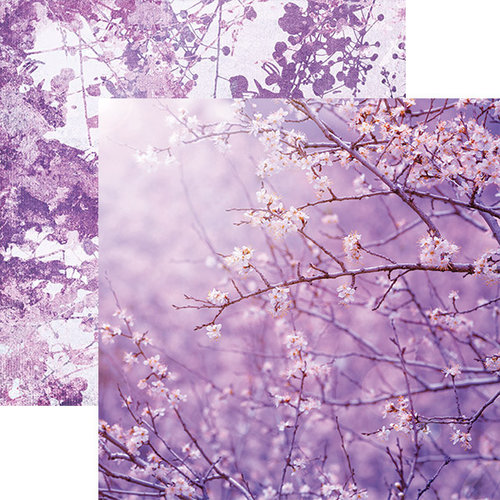 Paper House Productions - Color Ways Collection - Orchid - 12 x 12 Double Sided Paper - Branches