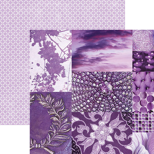 Paper House Productions - Color Ways Collection - Orchid - 12 x 12 Double Sided Paper - Trim Cards