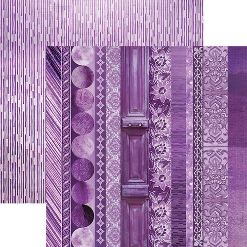 Paper House Productions - Color Ways Collection - Orchid - 12 x 12 Double Sided Paper - Trimmings