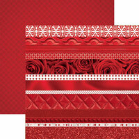 Paper House Productions - Color Ways Collection - Rouge - 12 x 12 Double Sided Paper - Trimmings