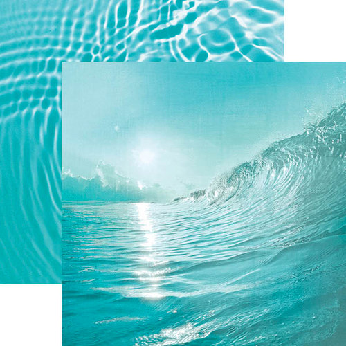 Paper House Productions - Color Ways Collection - Atlantis - 12 x 12 Double Sided Paper - Wave