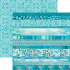 Paper House Productions - Color Ways Collection - Atlantis - 12 x 12 Double Sided Paper - Edgings