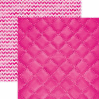 Paper House Productions - Color Ways Collection - Flamingo - 12 x 12 Double Sided Paper - Quilted