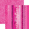 Paper House Productions - Color Ways Collection - Flamingo - 12 x 12 Double Sided Paper - Edgings