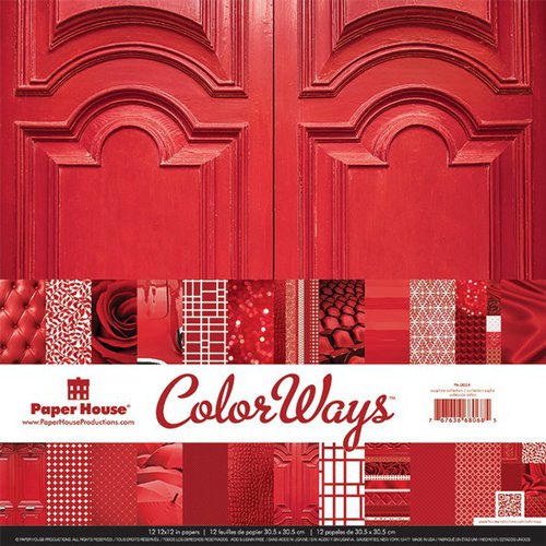 Paper House Productions - Color Ways Collection - Rouge - 12 x 12 Paper Pack