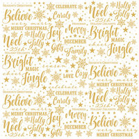 Paper House Productions - Christmas - 12 x 12 Acetate Paper - Christmas Joy