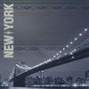 Paper House Productions - New York City Collection - 12 x 12 Paper with Glitter Accents - Manhattan Skyline
