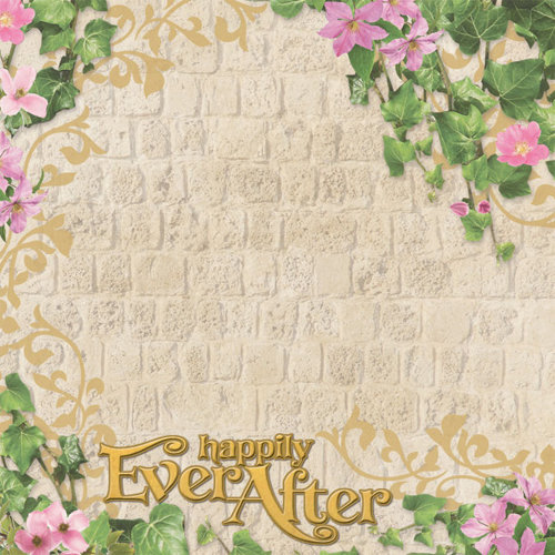 Paper House Productions - Happily Ever After Collection - 12 x 12 Paper with Foil Accents - Happily Every After