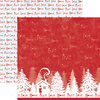Paper House Productions - Home for Christmas Collection - 12 x 12 Double Sided Paper with Glitter Accents - Peace Love Home