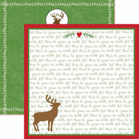 Paper House Productions - Home for Christmas Collection - 12 x 12 Double Sided Paper - Peace on Earth