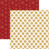 Paper House Productions - Christmas - 12 x 12 Double Sided Paper - Gold Dots