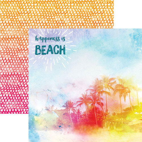 Paper House Productions - Sun Drenched Collection - 12 x 12 Double Sided Paper with Foil Accents - A Day at the Beach