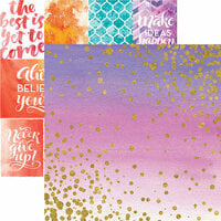 Paper House Productions - Color Washed Collection - 12 x 12 Double Sided Paper with Foil Accents - Sparkle