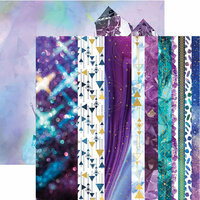 Paper House Productions - Stargazer Collection - 12 x 12 Double Sided Paper with Foil Accents - Ultra Violet