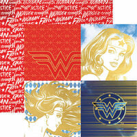 Paper House Productions - Wonder Woman Collection - 12 x 12 Double Sided Paper with Foil Accents - Wonder Woman Portraits