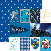 Paper House Productions - Harry Potter Collection - 12 x 12 Double Sided Paper with Foil Accents - Harry Potter Ravenclaw - Tags