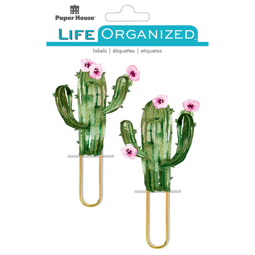 Paper House Productions - Life Organized Collection - Puffy Clips - Cacti