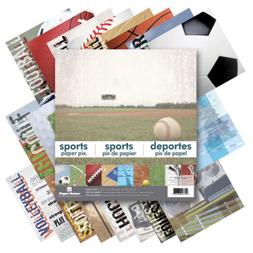 Paper House Productions - 12 x 12 Paper Pad - Sports
