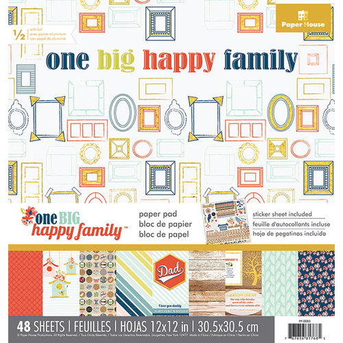 Paper House Productions - 12 x 12 Paper Pad - One Big Happy Family