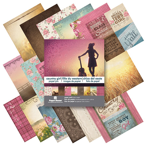 Paper House Productions - 6 x 6 Paper Pad - Country Girl