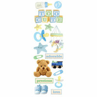 Paper House Productions - Baby Boy Collection - Glitter Rub Ons - Baby Boy