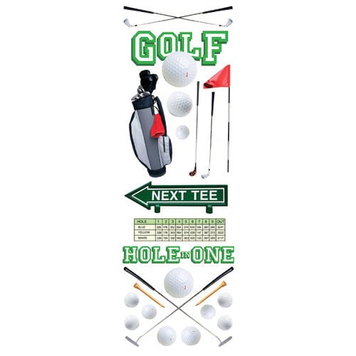 Paper House Productions - Golf Collection - Glitter Rub Ons - Golf