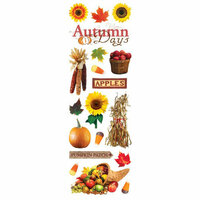 Paper House Productions - Autumn Collection - Glitter Rub Ons - Autumn Days