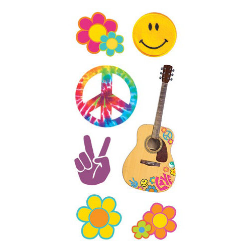 Paper House Productions - Flower Child Collection - StickyPix Stickers - Flower Power