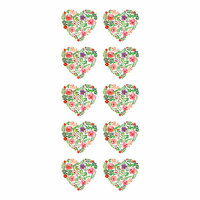 Paper House Productions - Cardstock Stickers - Floral Hearts