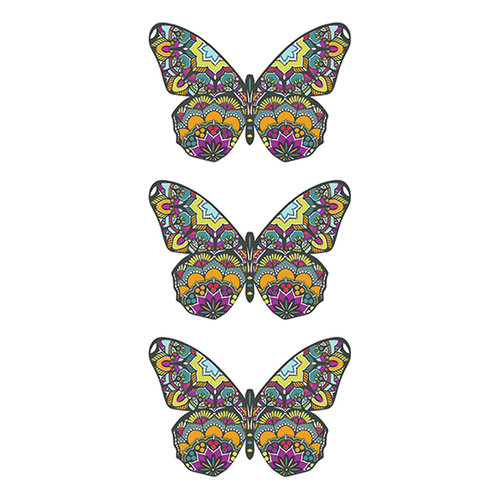 Paper House Productions - Cardstock Stickers - Mosaic Butterflies