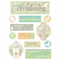 Paper House Productions - 3 Dimensional Stickers - Baby Christening