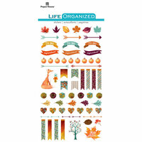 Paper House Productions - Life Organized Collection - Epoxy Stickers - Autumn Woods with Foil Accents