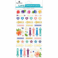 Paper House Productions - Life Organized Collection - Epoxy Stickers - Live Bold with Foil Accents
