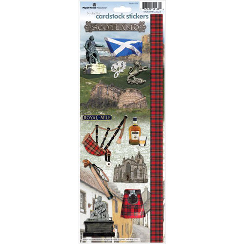 Paper House Productions - Scotland Collection - Cardstock Stickers - Scotland