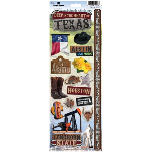 Paper House Productions - Texas Collection - Cardstock Stickers - Texas 2