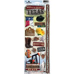 Paper House Productions - Texas Collection - Cardstock Stickers - Texas 2