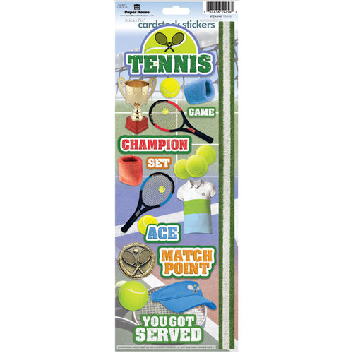 Paper House Productions - Tennis Collection - Cardstock Stickers - Tennis