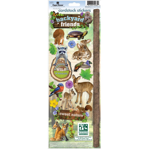 Paper House Productions - Nature Collection - Cardstock Stickers - Backyard Friends