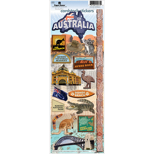 Paper House Productions - Australia Collection - Cardstock Stickers - 2