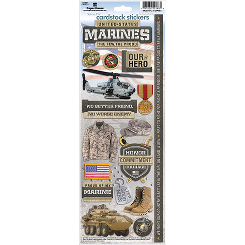Paper House Productions - Cardstock Stickers - United States Marines