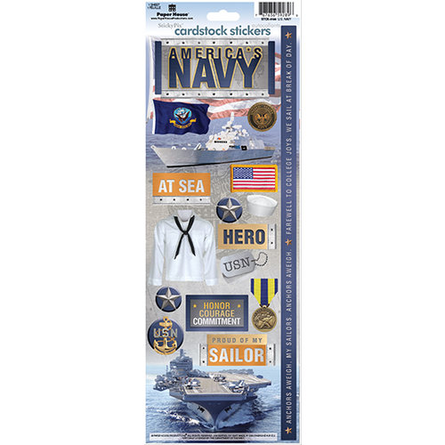 Paper House Productions - Cardstock Stickers - United States Navy