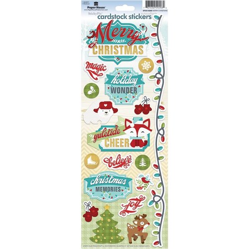 Paper House Productions - Christmas Cheer Collection - Cardstock Stickers - Merry Christmas