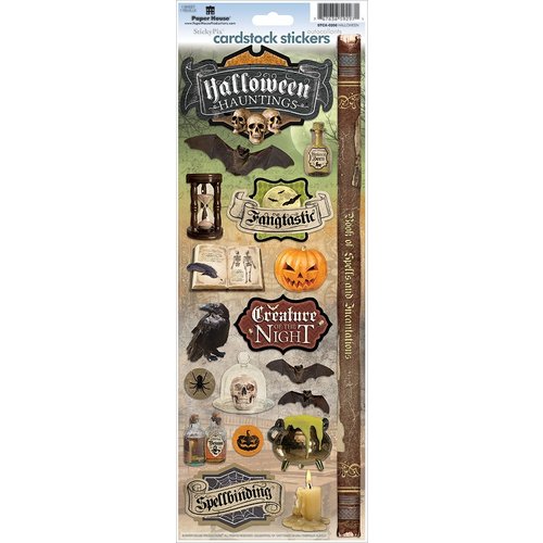 Paper House Productions - Fright Night Collection - Halloween - Cardstock Stickers - Halloween Hauntings